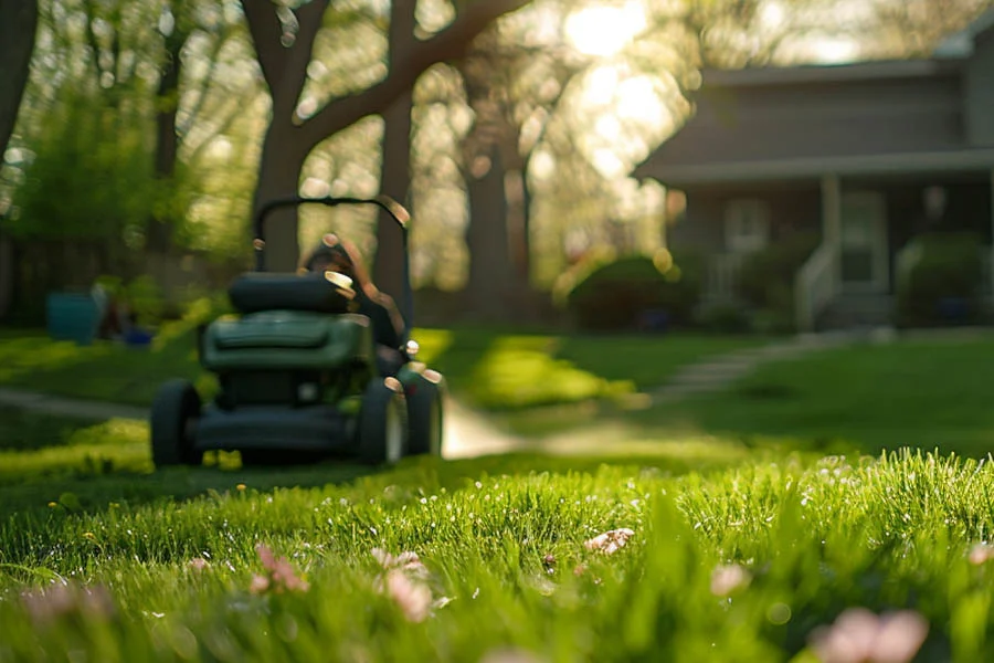 electric battery lawnmower