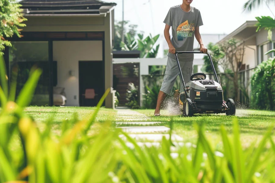 battery powered lawnmower