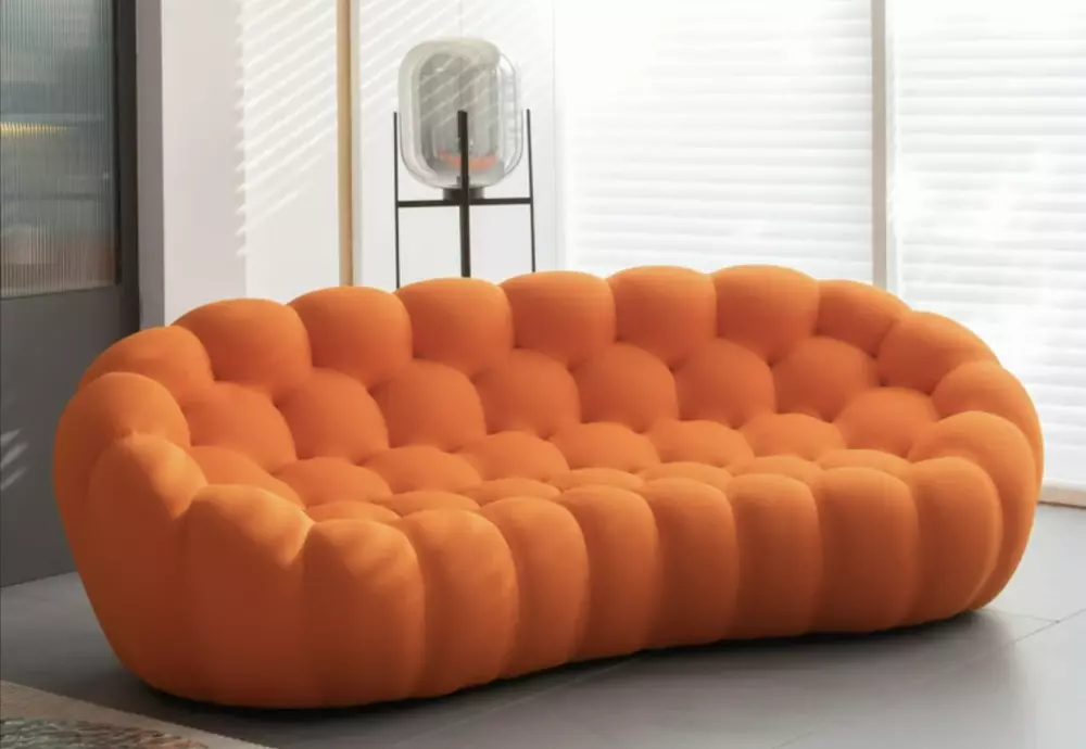 green bubble couch