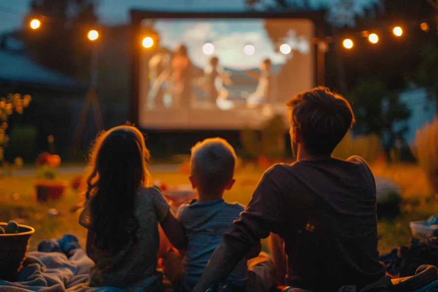 home theater projector and screen